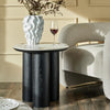 Lena white calacatta ceramic side table