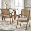 Lifestorey Baywood 5-Piece Solid Wood Armchair Dining Set