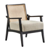 Lifestorey Serena Cane and Solid Wood Accent Chair