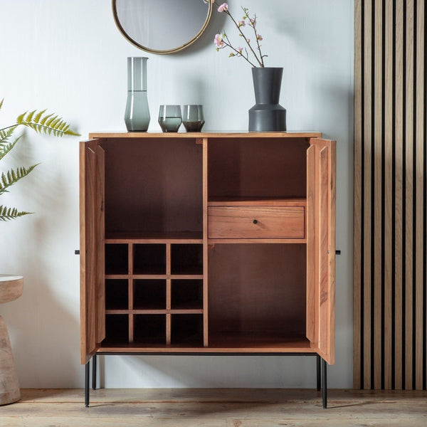 Gallery Home Natural Lilia 2 Door Drinks Cabinet