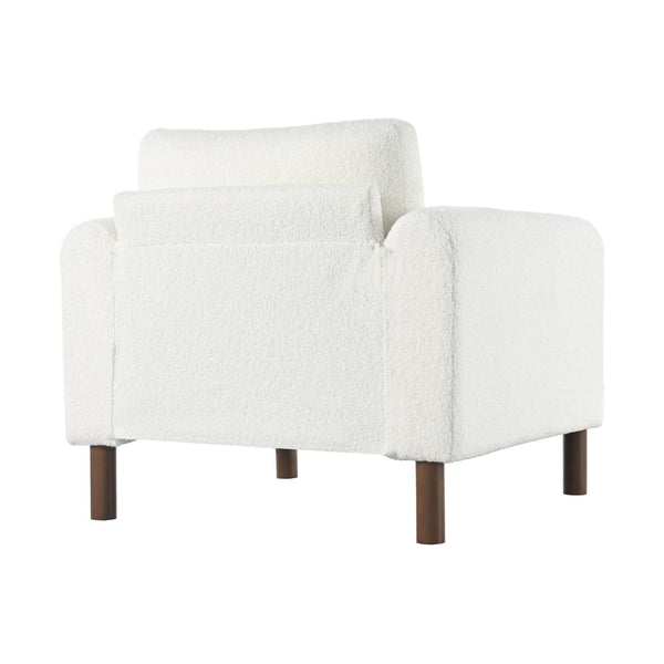 Maloa Upholstered Oversized Teddy Accent Chair with Walnut Legs by Christopher Knight Home