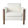 Maloa Upholstered Oversized Teddy Accent Chair with Walnut Legs by Christopher Knight Home
