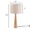 Manveen 20" Natural Solid Wood Table Lamp (Set of 2)