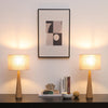 Manveen 20" Natural Solid Wood Table Lamp (Set of 2)