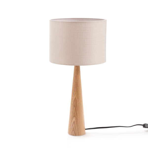 Manveen 20" Natural Solid Wood Table Lamp (Set of 2)