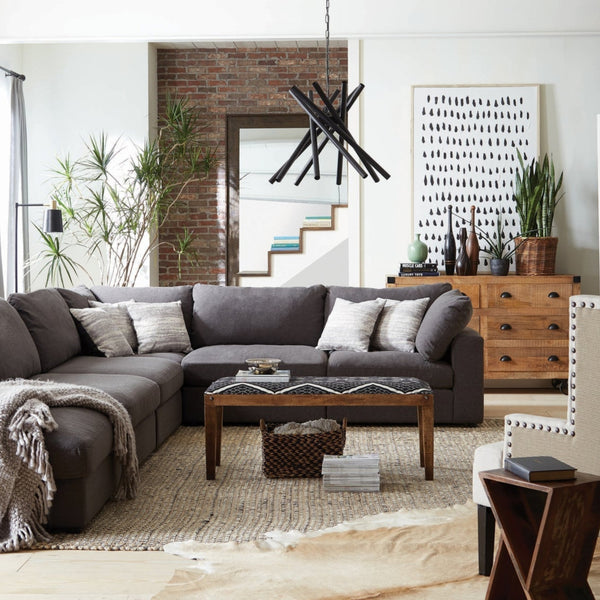 Mariah Upholstered Mango Wood Bench