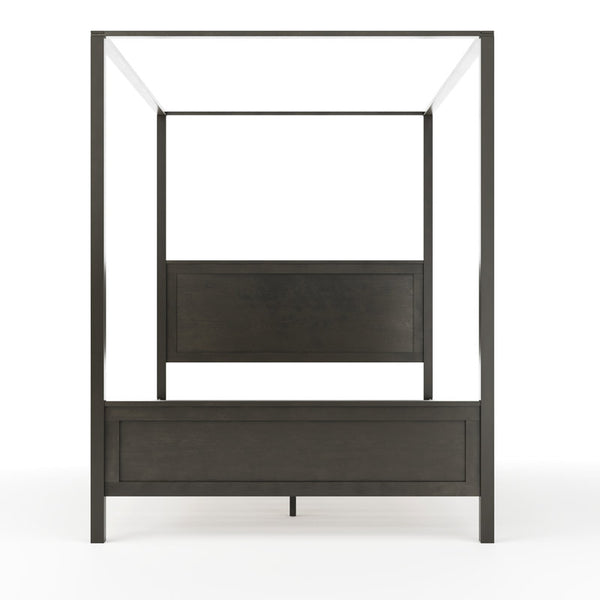 Martha Stewart Hayes Wooden Canopy Platform Bed With Headboard And Footboard