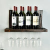 Mcneill 5 Bottle Wall Mounted Wine Bottle and Glass Rack
