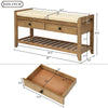 Merax Multipurpose Storage Bench Shoe Rack with Cushioned Seat and Drawers