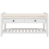 Merax Multipurpose Storage Bench Shoe Rack with Cushioned Seat and Drawers
