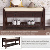 Merax Multipurpose Storage Bench Shoe Rack with Cushioned Seat and Drawers