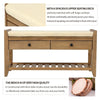 Merax Multipurpose Storage Bench Shoe Rack with Cushioned Seat and Drawers