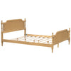 Merax Traditional Style Platform Bed with Rattan Headboard and Footboard