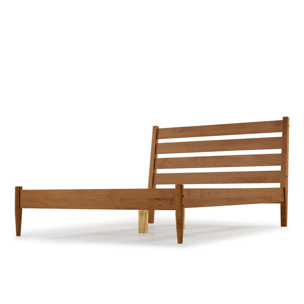 Mid-Century Modern Platform Bed - Queen Size