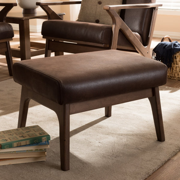 Mid-Century Ottoman by Baxton Studio