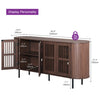 Mid-Century Modern Wooden Sideboard with Slatted Design, Perfect for Living Room, Bedroom, and Hallway
