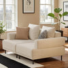 Modern Deep Seat Sofa with Pillows, High Legs, Comfortable Living Room Sofa, Apartment Sofa