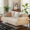 Modern Deep Seat Sofa with Pillows, High Legs, Comfortable Living Room Sofa, Apartment Sofa