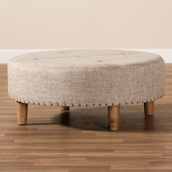 Modern and Contemporary Fabric Cocktail Ottoman