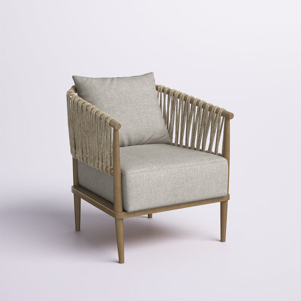 Odessa Solid Wood Upholstered Armchair