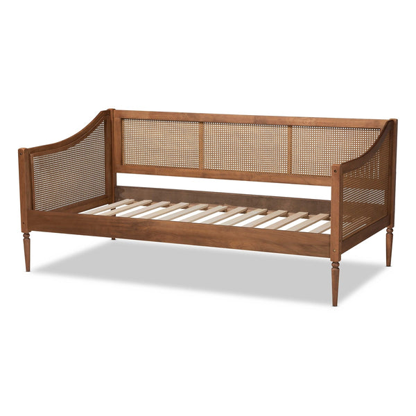 Ogden Mid-Century Modern Synthetic Rattan Daybed-Twin