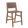 Oslo 24"H Faux Leather Woven Counter Stool