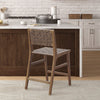 Oslo 24"H Faux Leather Woven Counter Stool