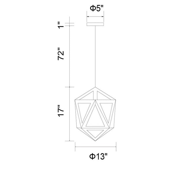 Pang 1 - Light Natural Single Geometric Pendant