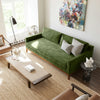 Poly & Bark Zyon 90" Sofa in Distressed Green Velvet