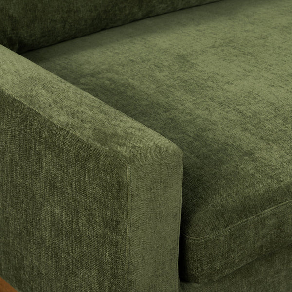 Poly & Bark Zyon 90" Sofa in Distressed Green Velvet