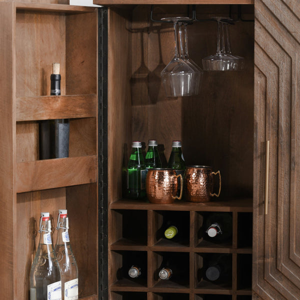 Quince 36'' Solid Wood Bar Cabinet