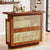 Rattan Liquor Wine Bar Cabinet Mini Bar Table for Home Pub