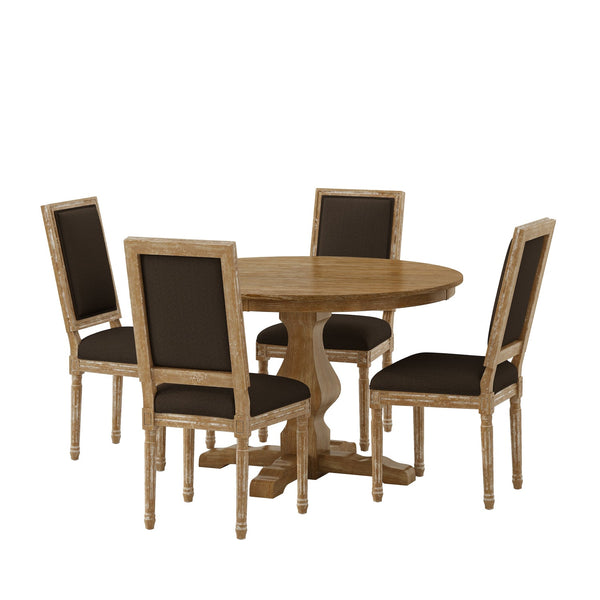 Remuda Upholstered 5 Piece Circular Dining Set by Christopher Knight Home