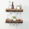Rustic Luxe Wall Mounted Wine Glass Rack