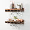 Rustic Luxe Wall Mounted Wine Glass Rack