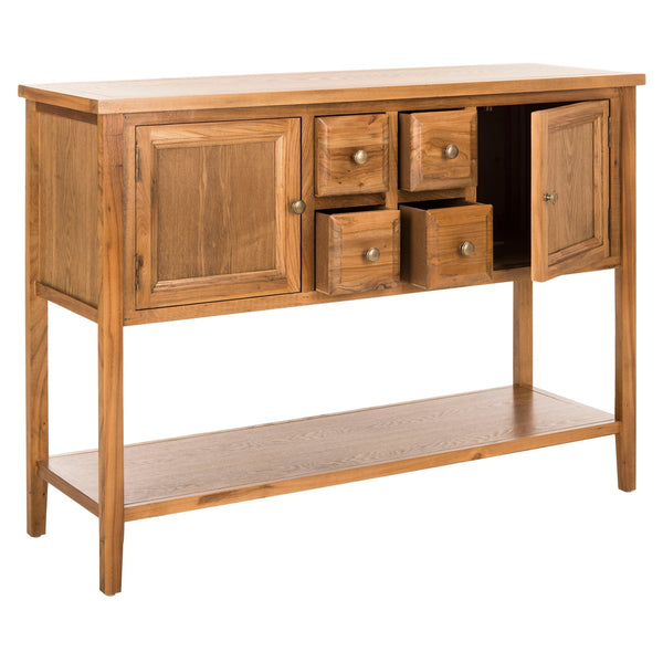 SAFAVIEH Milenija Oak Finish Storage Sideboard - 45.7" x 15" x 34"