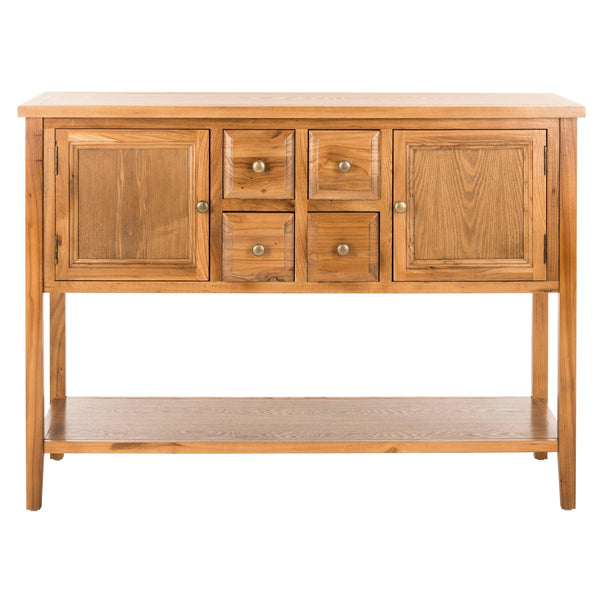 SAFAVIEH Milenija Oak Finish Storage Sideboard - 45.7" x 15" x 34"
