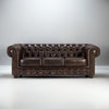 Adela Leather Chesterfield Sofa Set