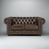 Adela Leather Chesterfield Sofa Set