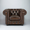 Adela Leather Chesterfield Sofa Set