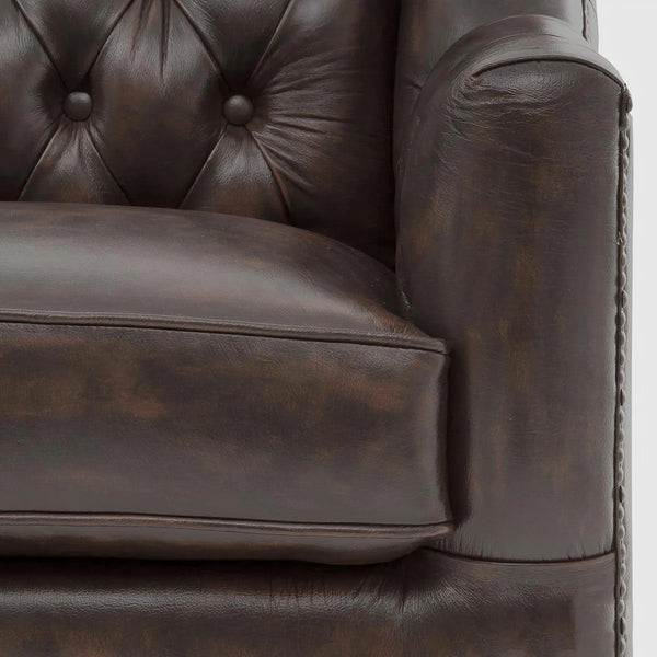 Brooklyn Leather Chesterfield Sofa Set
