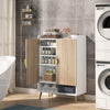 Shoe Cabinet with Doors, Entryway Shoe Storage Cabinet with Adjustable Shelves - 29.6" L x 13.8" D x 43.3" H