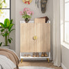 Shoe Cabinet with Doors, Entryway Shoe Storage Cabinet with Adjustable Shelves - 29.6" L x 13.8" D x 43.3" H