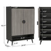 Shoe Cabinet with Doors, Entryway Shoe Storage Cabinet with Adjustable Shelves - 29.6" L x 13.8" D x 43.3" H
