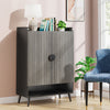 Shoe Cabinet with Doors, Entryway Shoe Storage Cabinet with Adjustable Shelves - 29.6" L x 13.8" D x 43.3" H