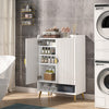 Shoe Cabinet with Doors, Entryway Shoe Storage Cabinet with Adjustable Shelves - 29.6" L x 13.8" D x 43.3" H