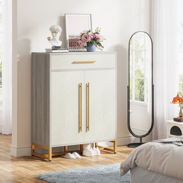 Modern Shoe Cabinet with a Drawer and 5 Adjustable Shelves