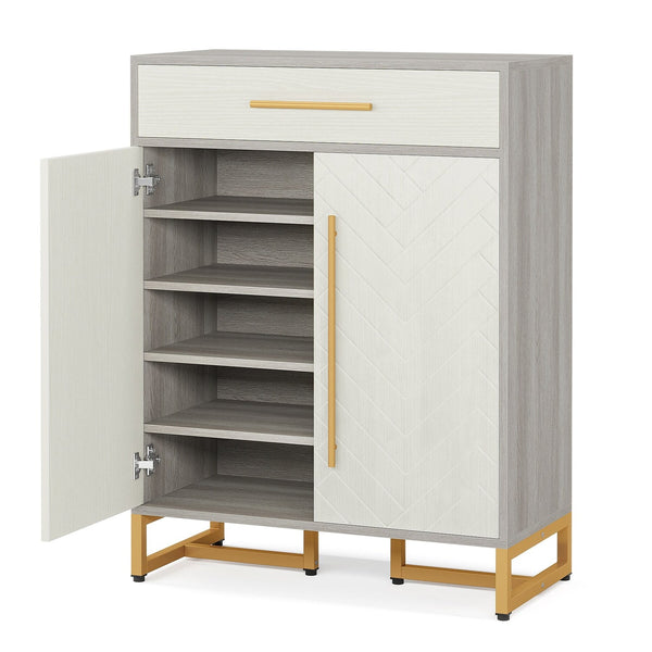 Modern Shoe Cabinet with a Drawer and 5 Adjustable Shelves