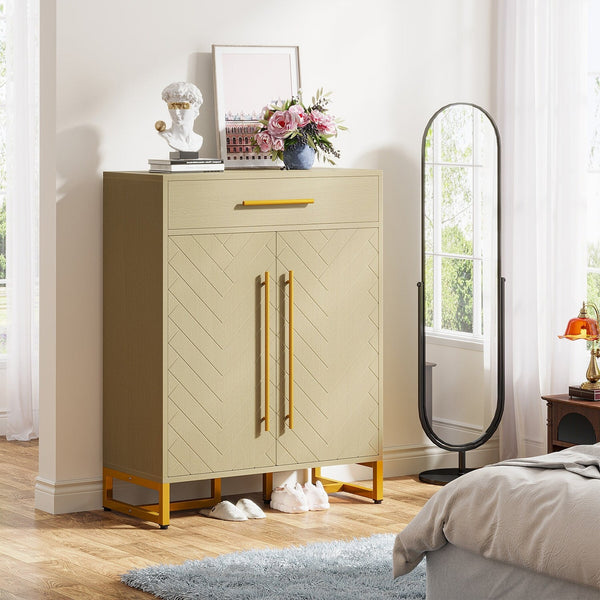 Modern Shoe Cabinet with a Drawer and 5 Adjustable Shelves
