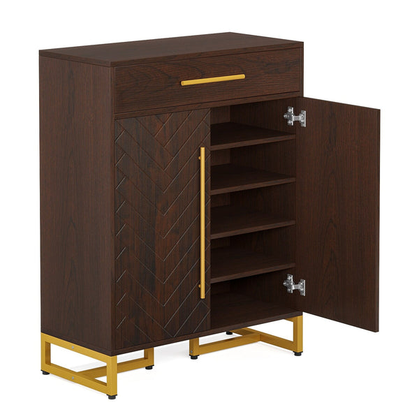 Modern Shoe Cabinet with a Drawer and 5 Adjustable Shelves